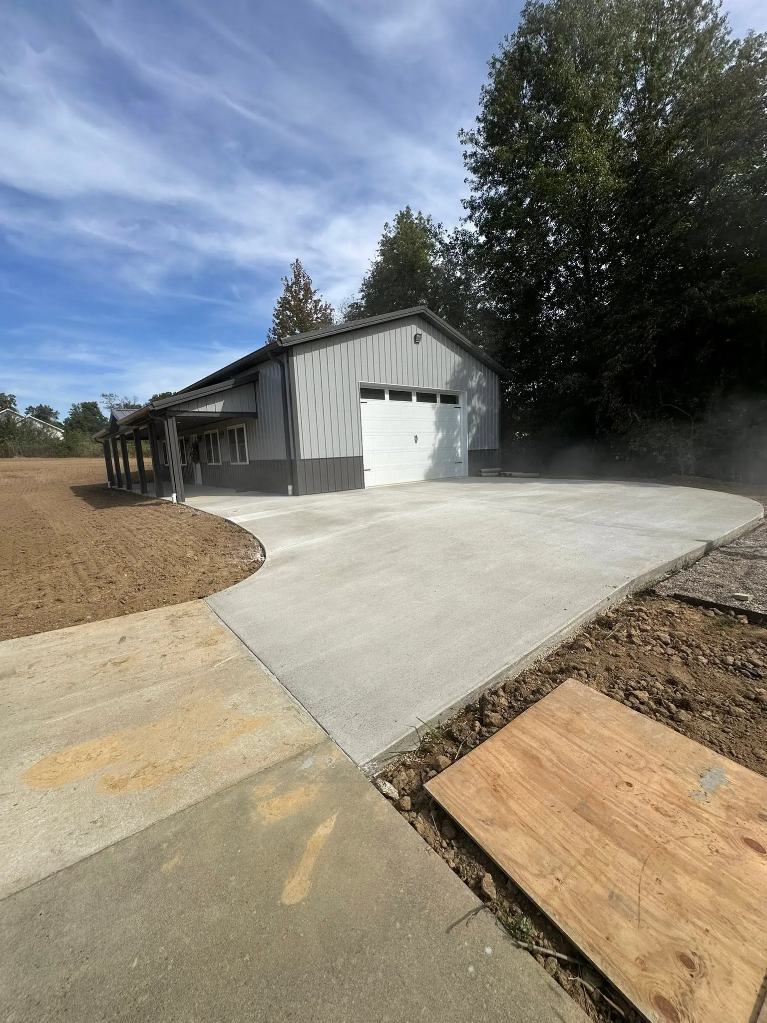 Finished driveway