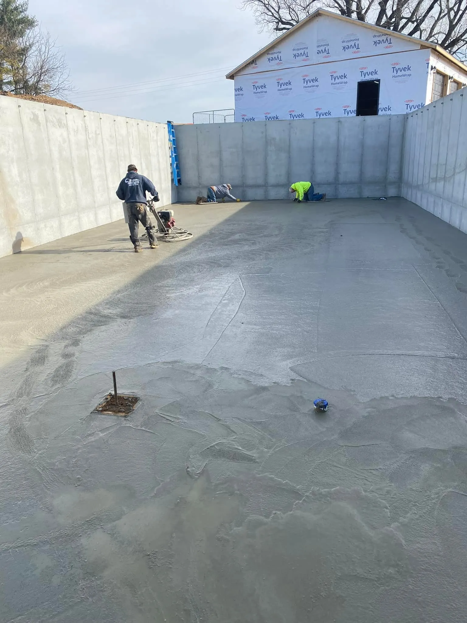 Concrete foundation pour in Southeast Illinois