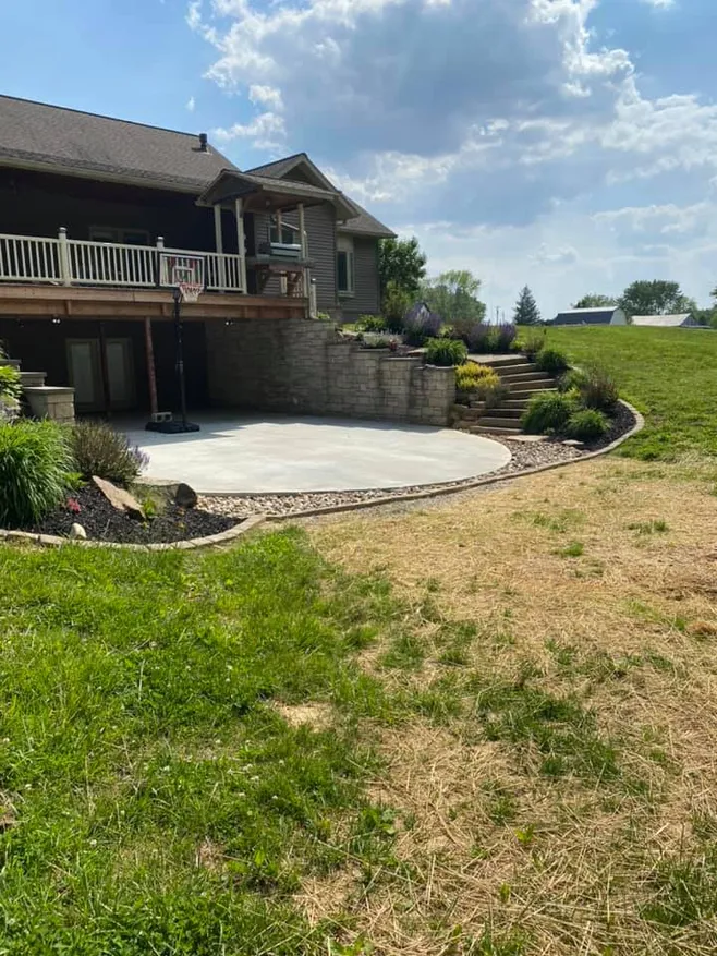 Concrete patio installation in Lawrenceville IL