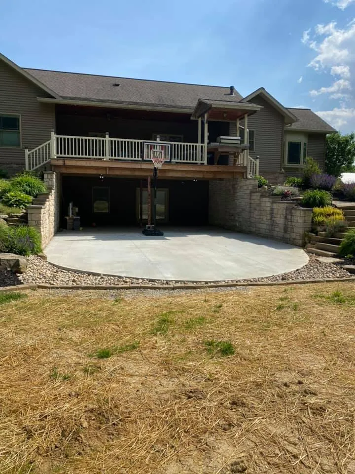 Stamped concrete patio design